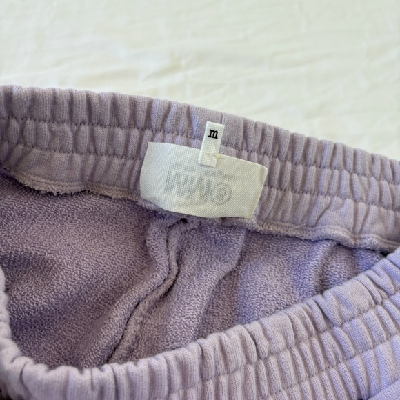 MM6 Raw-Edge Cut Sweatpants Lavender - Picture 4 of 5